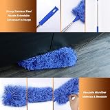 Kelursien Feather Duster Extendable Pole 110in Telescopic Bendable Head view 3