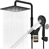 Ryamen Upgraded Filtered Shower Head with Handheld, 10 inch Rain Showerhead | Dual Shower Heads Combo, 3 Shower Modes, 7 Settings Handheld Spray, High Pressure, Height Adjustable