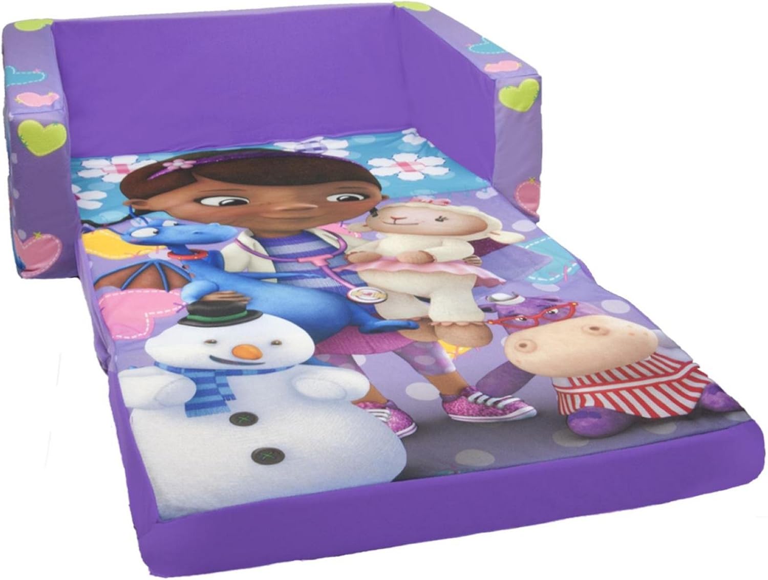 marshmallow furniture children's 2 in 1 flip open foam sofa