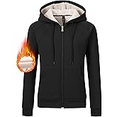 MoFiz Womens Zip up Hoodie Fleece Lined Warm Jackets Winter Thick Hoodies with Pockets