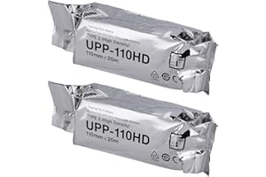 YABOYUGO UPP-110HD Ultrasound Paper, 2 Roll High Density Ultrasound Thermal Print Film/Media 110mm x 20m