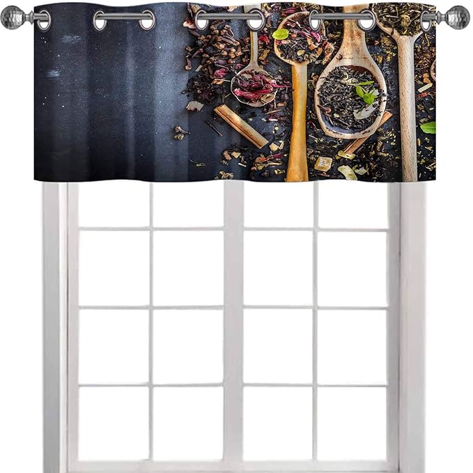 YUAZHOQI Cortina térmica aislada para ventana, cenefa de tipo virious