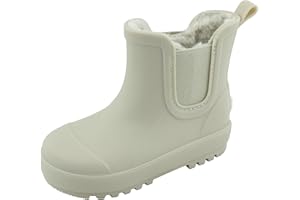 BEARPAW Toddler and Kids' Rain Boots with Faux-Fur Lining – Waterproof Rubber Chelsea Boot for Boys & Girls