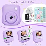 Hangrui Kids Camera Instant Print 14MP 32GB Card 1080P Video 3 Roll Paper view 5