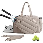 BAGSMART Tennis Gym Bag for Women, Tennis Backpack Holds 2 Rackets with Shoe Compartment, 15.6" Laptop Gym Backpacks for Court, Off-work, Everyday & Overnight Weekend