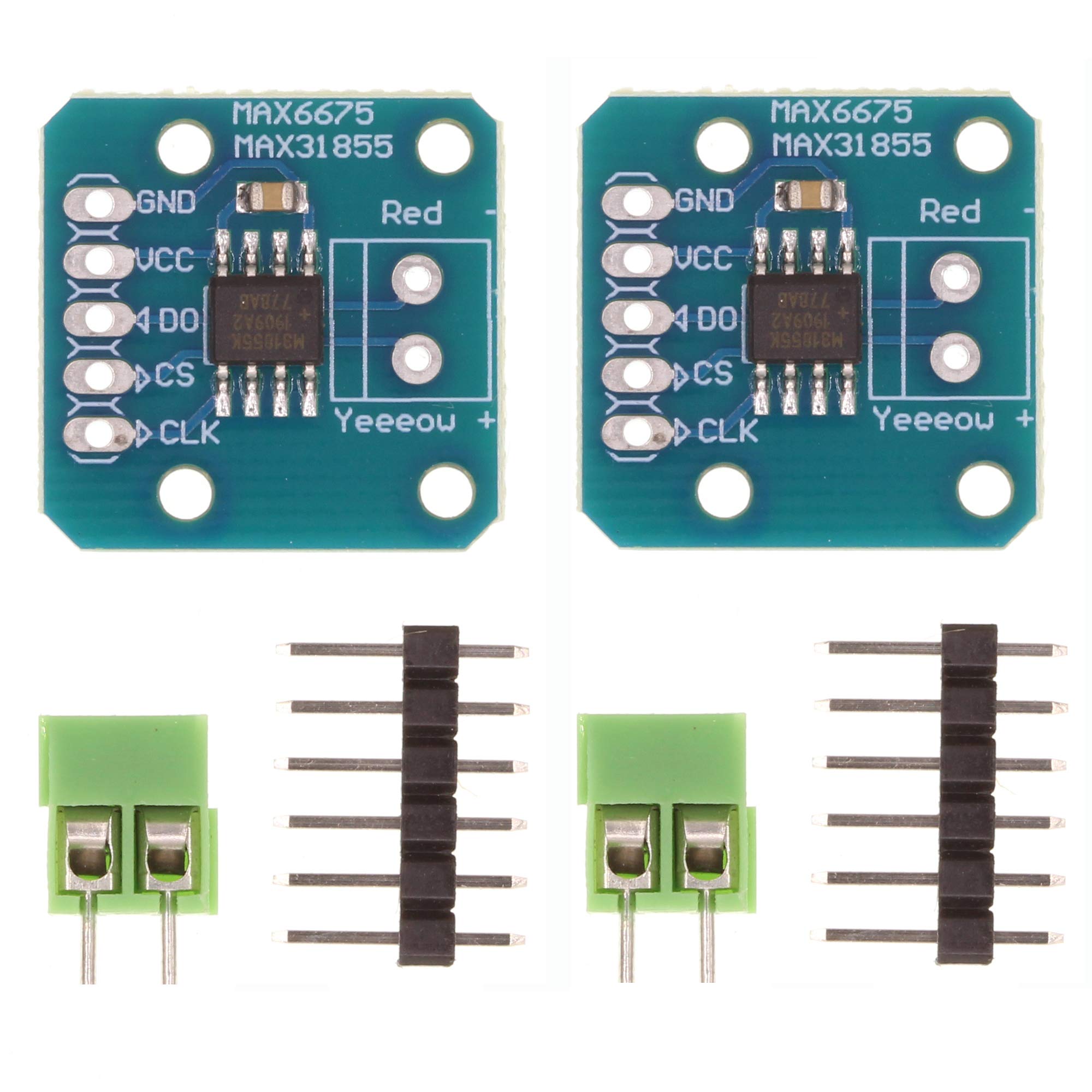 HUABAN 2PCS MAX31855 K Type Thermocouple Breakout Board Temperature Measurement Module