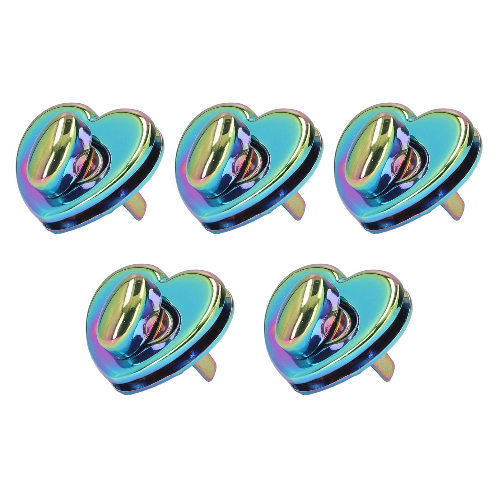 Bag Lock Bag Closures Turn Lock, Zinc Alloy Heart Shape Twist Turn Lock Clasp Purse Push Lock DIY Handbag Making Supplies