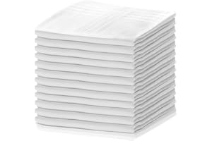 Umo Lorenzo Pocket Square Handkerchiefs for Men Soft 100% Cotton Hankies