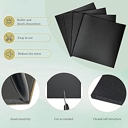 4 Pieces Adhesive Foam Padding 1/2 in Thick X 4 in
