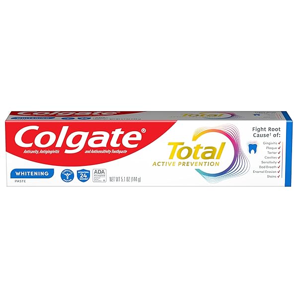 COLGATE TOTAL WHITENING TOOTHPASTE, 5.1 OZ TUBE