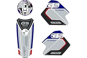 Resin Bike Motorcycle 3D Stickers Compatible with BMW R 1250 GS Adventure Rallye 2021-2024. Tank Protector and Tank Cap Protections from Impact and Scratches. Resin Stickers - Made in Italy