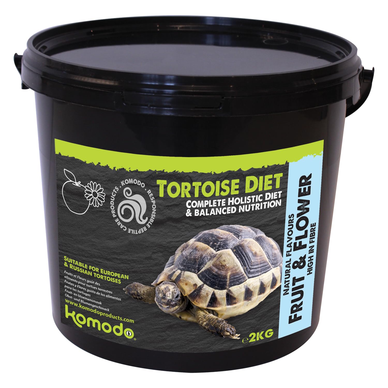 Komodo Complete Holistic Tortoise Diet Fruit and Flower 2 kg tub