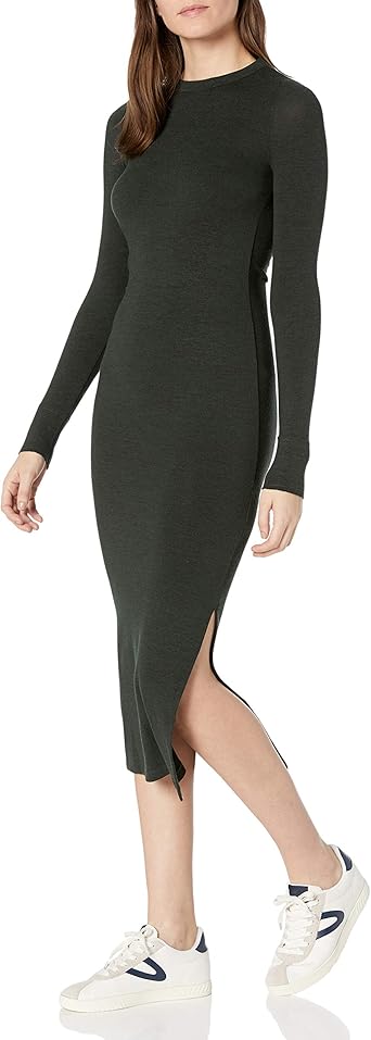 long sleeve sweater midi dress