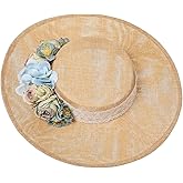 COSDREAMER Womens Victorian Hat Vintage Tea Party Sun Hat Flat