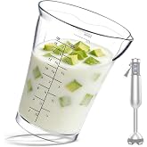 Immersion Blender cup, Blender Measuring Cup | for Cuisinart Stirring rod CSB-79MC Smoothies, Sauces Etc (plastic measuring cup H 5.2in 16 oz 500ml).