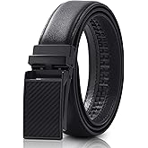 AWAYTR Boys Dress Ratchet Belt - Kid Leather Belt with Metal Buckle for Youth Teen Boys