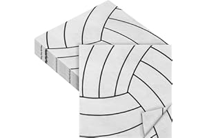 Aodaer 48 Pieces Volleyball Paper Napkins, Disposable Party Napkins, Cocktail Dinner Napkin Set, 13" x 13" Unfolded Volleybal