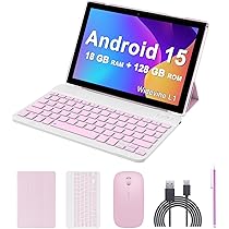 Amazon.com : Android 15 Tablet, 10 inch 2 in 1 Tablets with