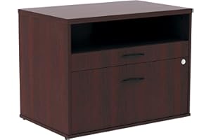Alera ALELS583020MY Open Office Series 29.5 in. x 19.13 in. x 22.88 in. 2-Drawer Low File Cabinet Credenza - Mahogany