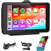 Podofo Wireless CarPlay Screen for Car, 7 inch HD IPS Touchscreen Portable Car Radio Support HD Backup Camera, Car Stereo wit