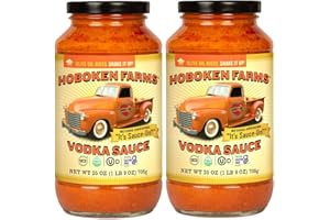 Hoboken Farms Vodka Sauce – No Sugar Added, Non-GMO, Preservative-Free, Low Carb, Keto – Better For You Pasta Sauce! (25 Fl Oz, Pack of 2)