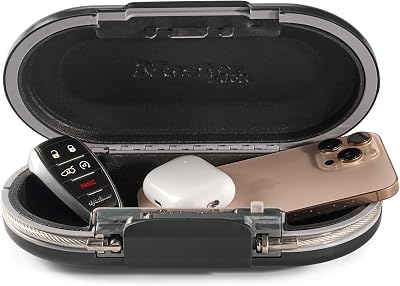 Master Lock 5900D Portable Small Lock Box 4-Digit Combo Gunmetal 9.39in wide
