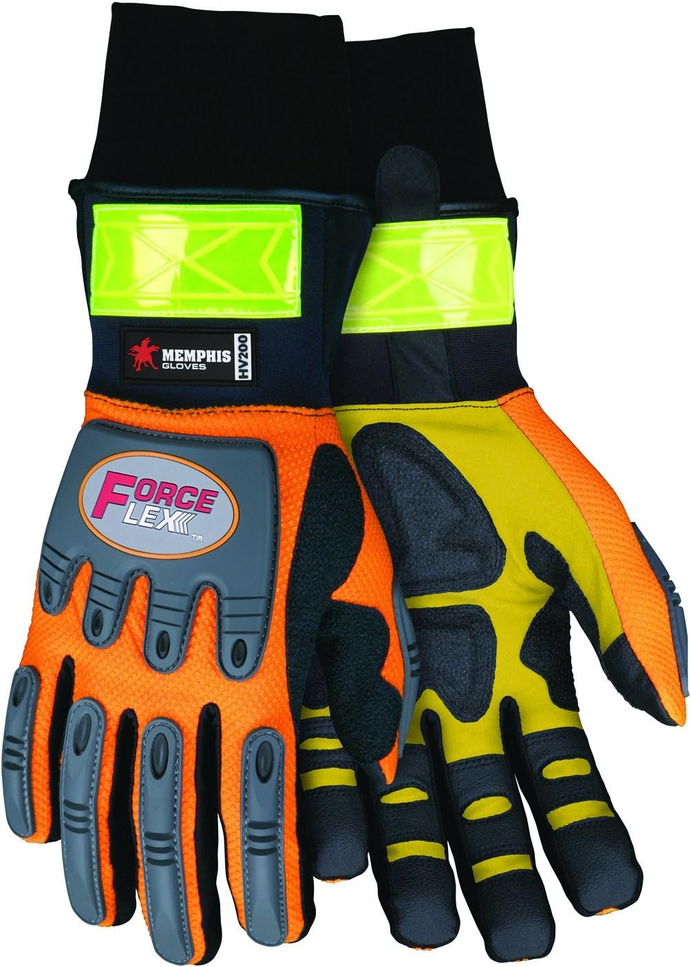 MCR Safety HV200L ForceFlex High Visibility Clarino Synthetic Leather