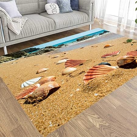 Amazon.com: Capsceoll 3X5 Area Rugs Outdoor Area Rug, Shells Sandy
