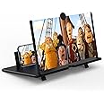 18" Screen Magnifier -3D HD Mobile Phone Magnifying Projector Screen Enlarger for Movies, Videos and Gaming – Foldable Phone Stand Holder with Screen Amplifier–Compatible with All Smartphones