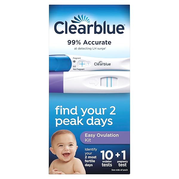 CLEARBLUE OVULATION COMPLETE STARTER KIT, 10 OVULATION TESTS AND 1 PREGNANCY TEST