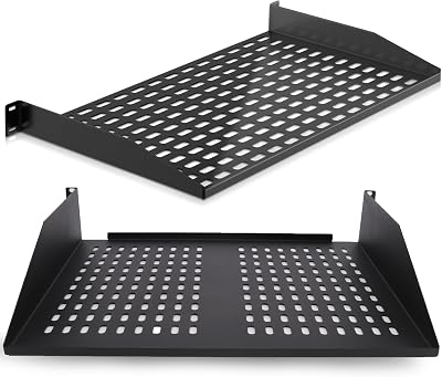 Pyle 19-Inch 1U/2U Ventilated Rack Shelf Universal Mount 110 lbs