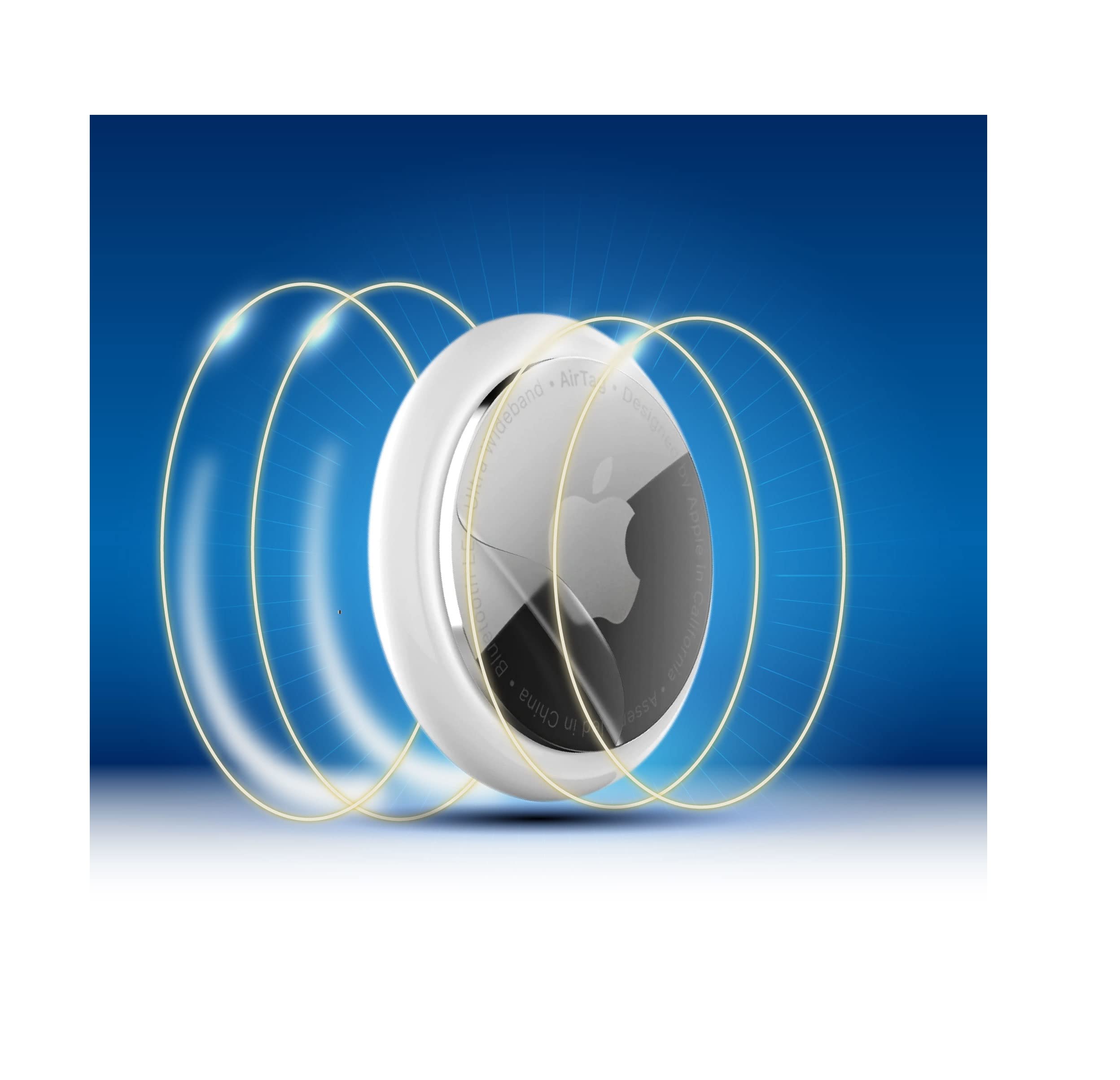 RECKNEY Protective Film[2+2 Packs Soft TPU] Compatible with Air Tag, Soft Skin Front and Back Screen Protector Anti-Scratch