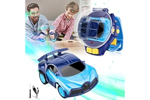 M&HONG Mini Remote Control Car Watch Toys, 2023 New 2.4 GHz Cartoon RC Watch Racing Car, USB Charging Remote Control Car, Cute Watch Car Toy Cartoon RC Car Gift for 3-12 Years Old Boys and Girls