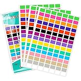 PARLAIM 1575 PCS 3/4" x 1/2" Square Color Coding Labels, 15 Colors Rectangle Stickers for Price Sticker for File Folder Tabs, Garage Sale, Price tag etc