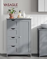 VASAGLE Bathroom Floor Storage Cabinet 4 Drawers 1 Door Mystic Grey LHC041P36 view 2