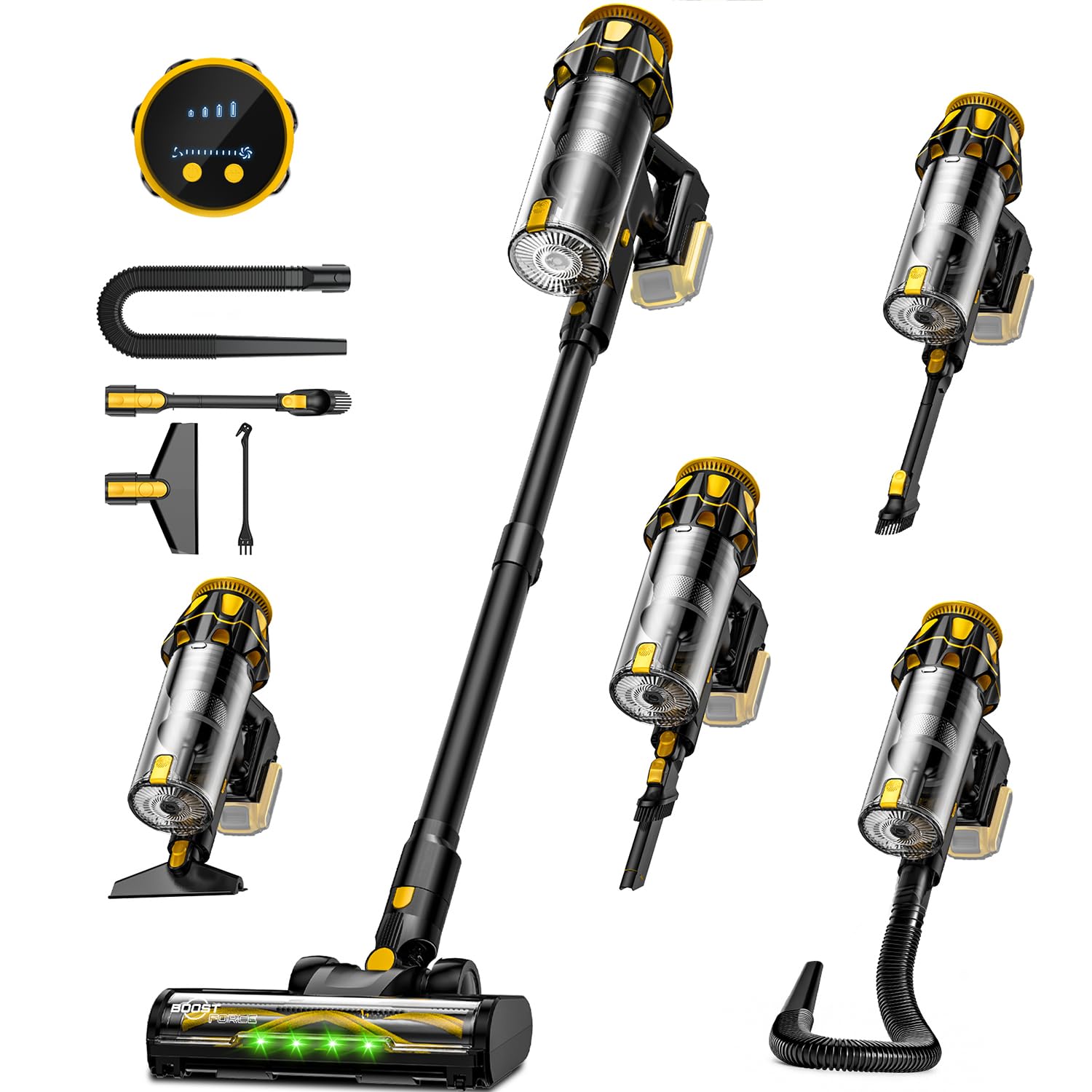 Photo 1 of Cordless Vacuum Cleaner for DeWalt 20V Battery, 45KPA 400W Vacuum Cleaners for Home, Self-Standing Stick Vac w/LED Display, Anti-Tangle Lightweight Vacuum for Carpet, Floor, Car(Battery Not Included)