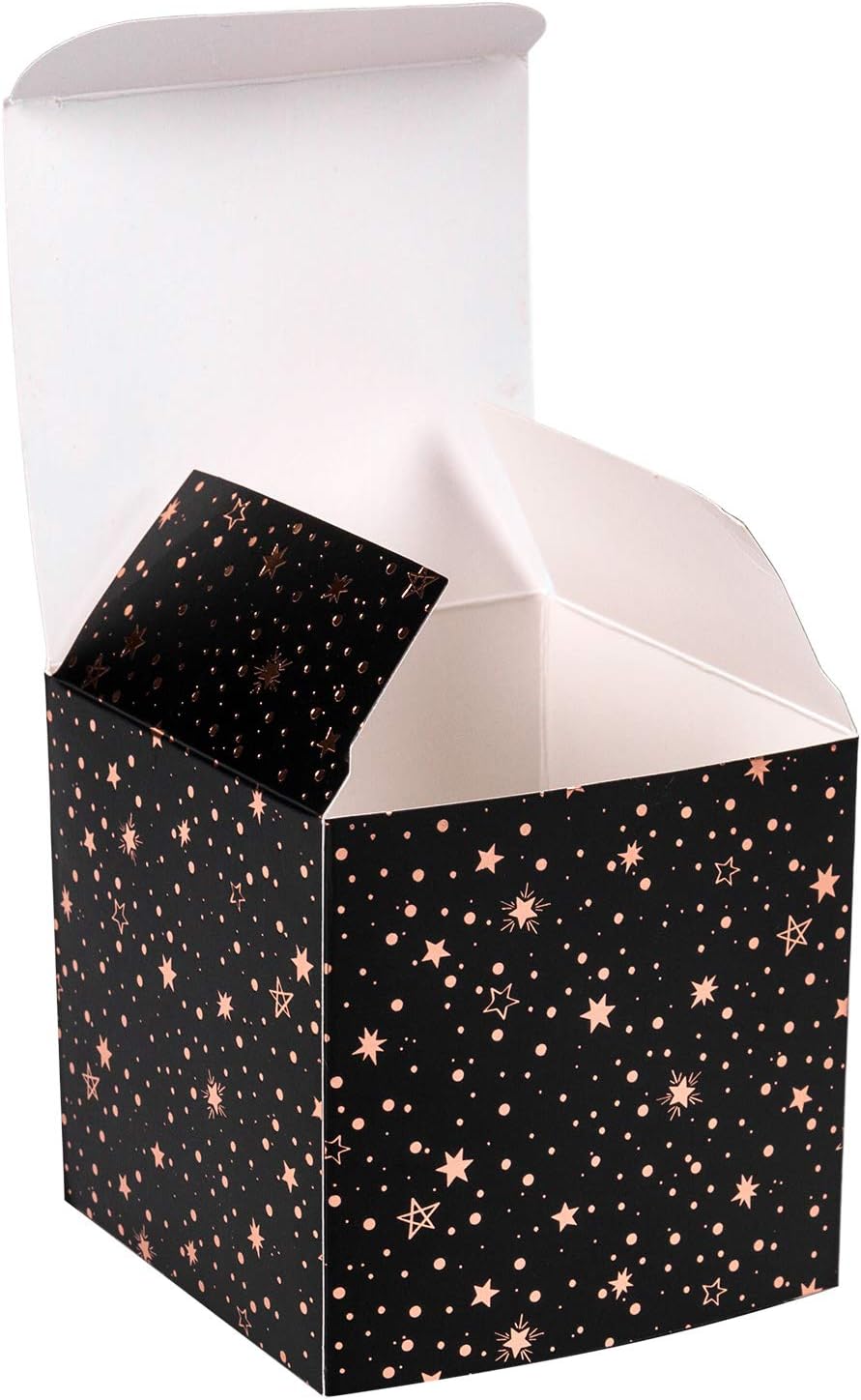 RUSPEPA Recycled Cardboard Gift Boxes Small Square Gift Boxes with