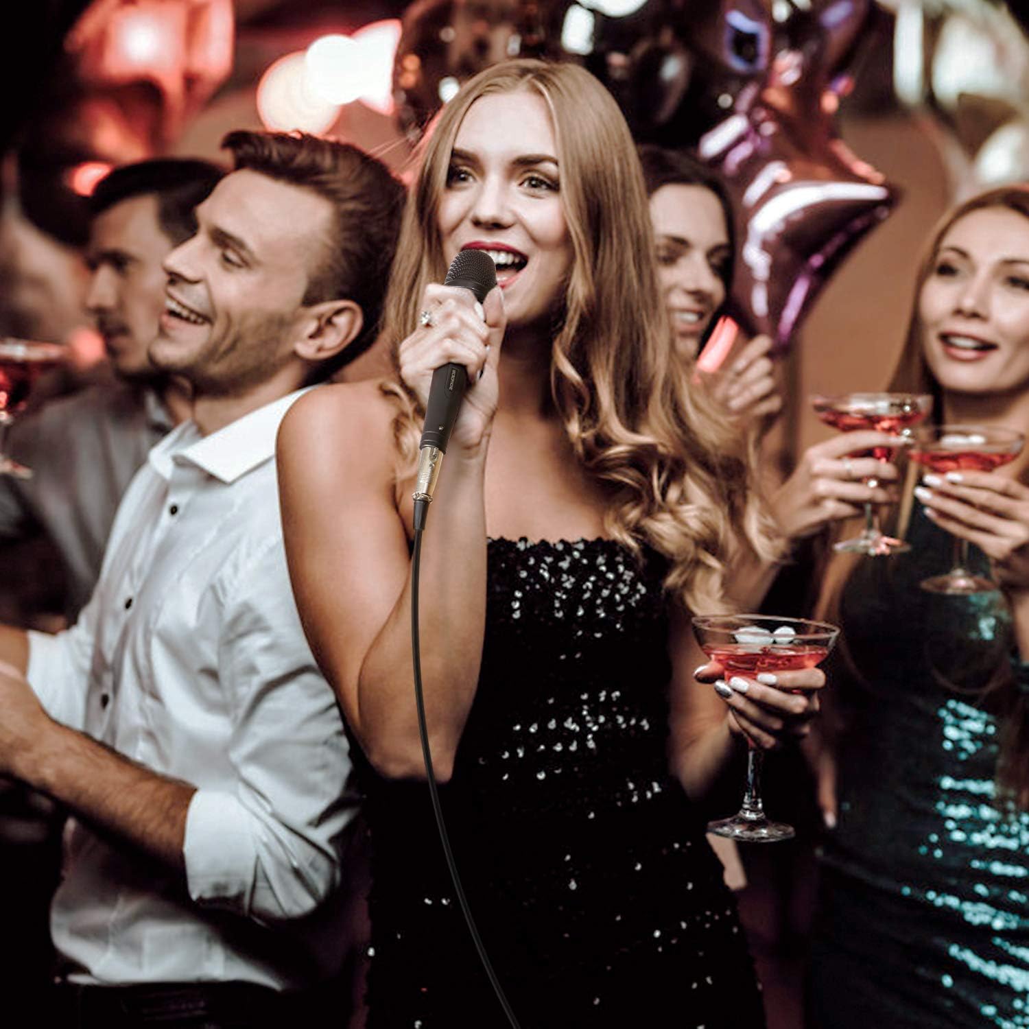 TONOR Dynamic Karaoke Microphone for Singing with 5.0m XLR Cable, Metal Handheld Mic Compatible with Karaoke Machine/Speaker/Amp/Mixer for Karaoke Singing, Speech, Wedding, Stage and Outdoor Activity: Electronics