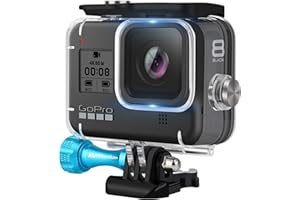 MiPremium Waterproof Housing Case for GoPro Hero 8 Black. Underwater Protective Diving Shell Cage Mount Accessories with Aluminium Screw & Quick Release Buckle Accessory for Hero8 Action Camera