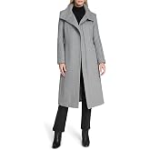 Cole Haan Women's Outerwear Asymmetric Belted Trench Coat With Stand Collar