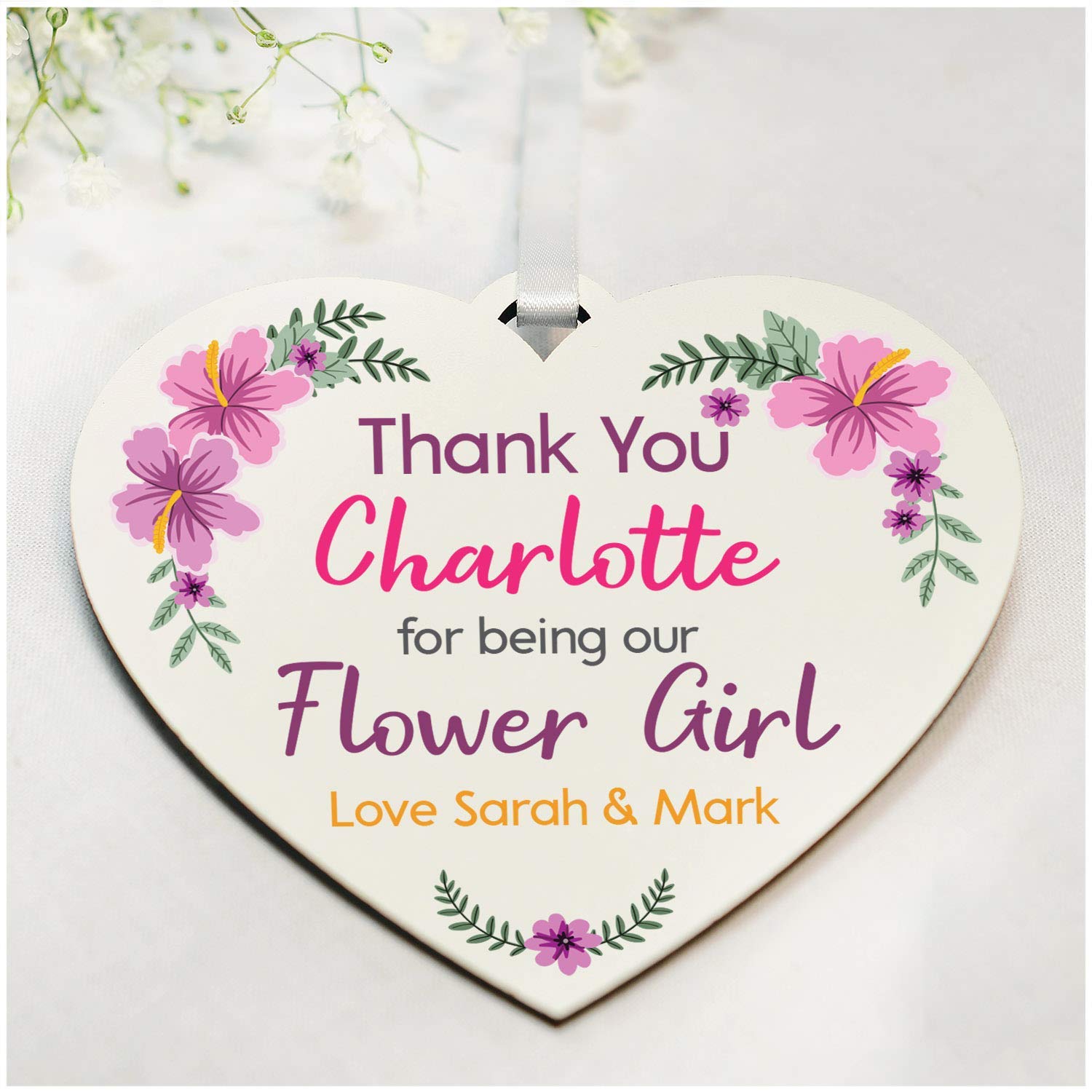 gift from flower girl to bride and groom