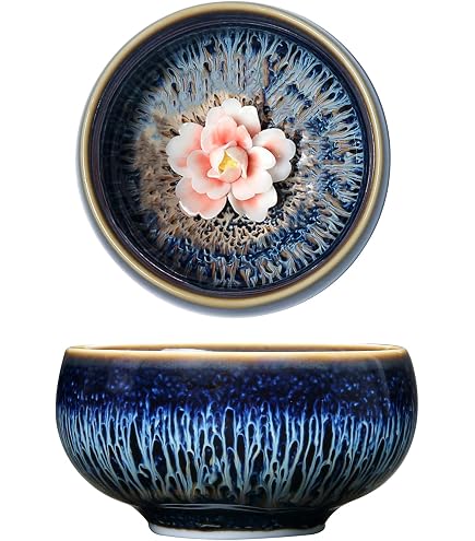 Jianzhan Tenmoku Teacup Set | 2-Piece Chinese Ceramic Tea Bowls With Glaze | Kung Fu Tea Gift Set - View #6