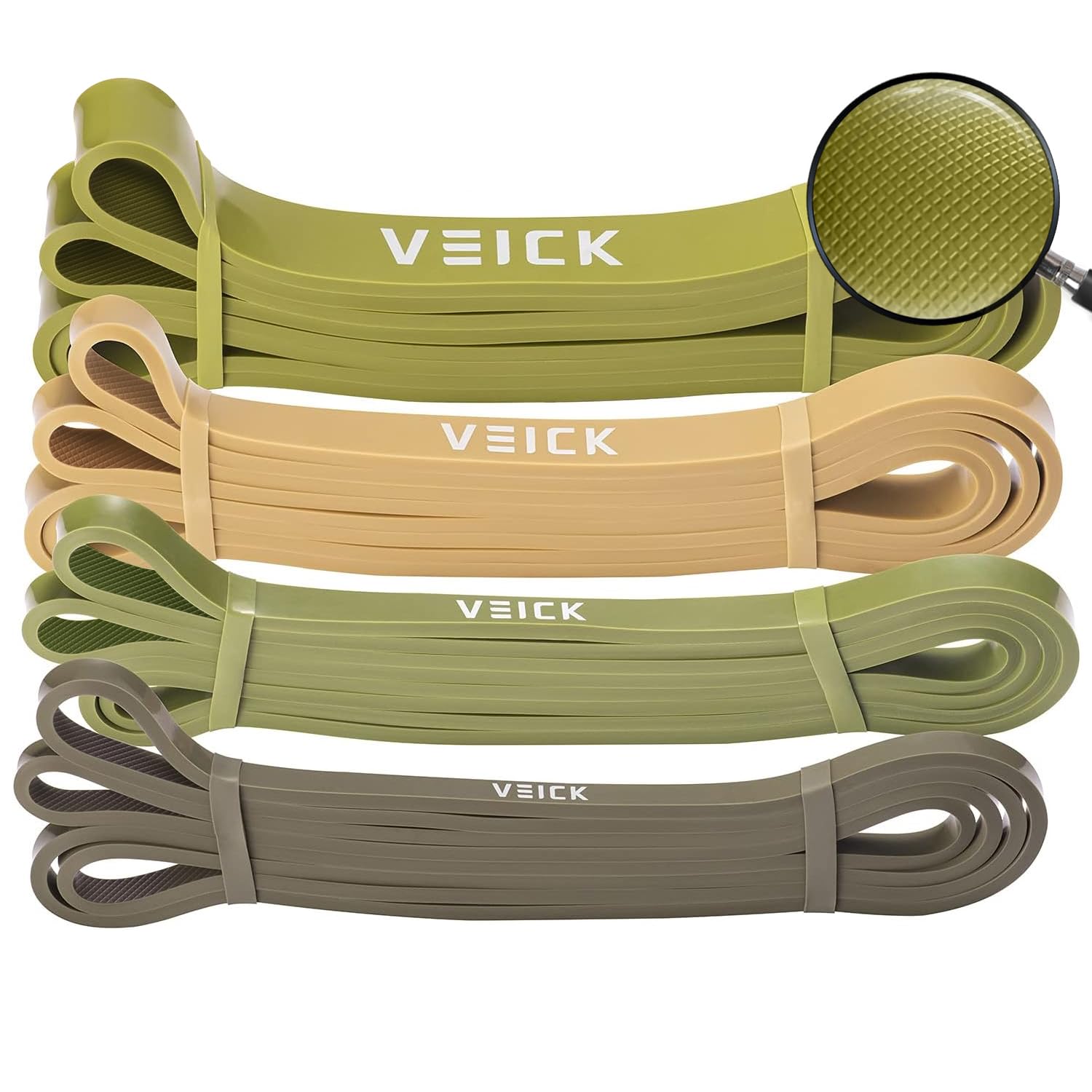 VEICK Resistance Bands for Working Out, Exercise Bands, Workout Bands, Pull Up Assistance Bands, Long Heavy Stretch Bands Set for Men and Women, Power Weight Gym at Home Fitness Equipment