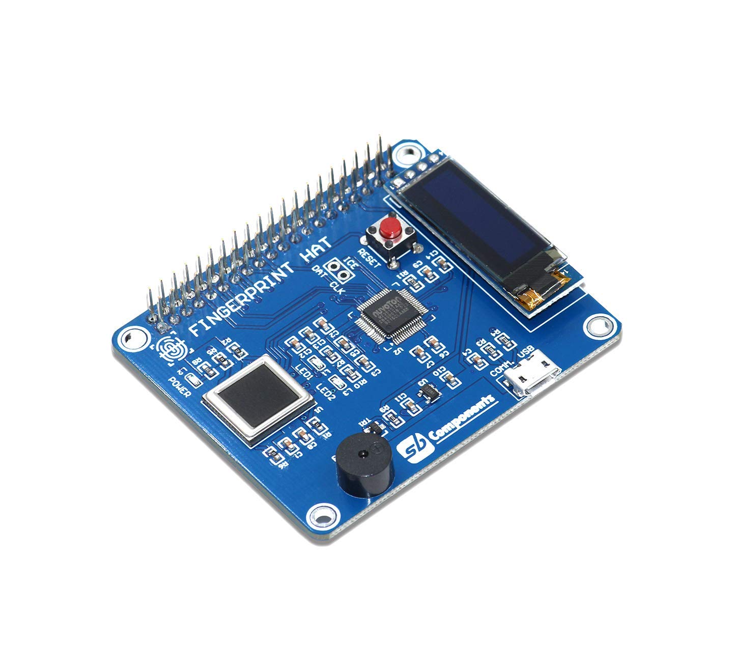 PiFinger Fingerprint HAT for Raspberry Pi with 2D Capacitive Fingerprint Sensor High-speed UART interface On-Chip Crypto-Accelerator Fingerprint HAT