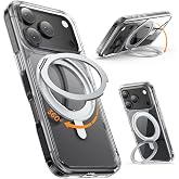 SURPHY Stand Cases for iPhone 18 Pro Case, for iPhone 17 Pro Case, 6.3" | Compatible with MagSafe, 360&deg; Rotatable Ring Kickstand, Magnetic Phone Case for iPhone 18 Pro 17 Pro Case, Stand Clear