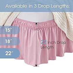 FreshCulture Full Bed Skirt, Elastic Wrap Around