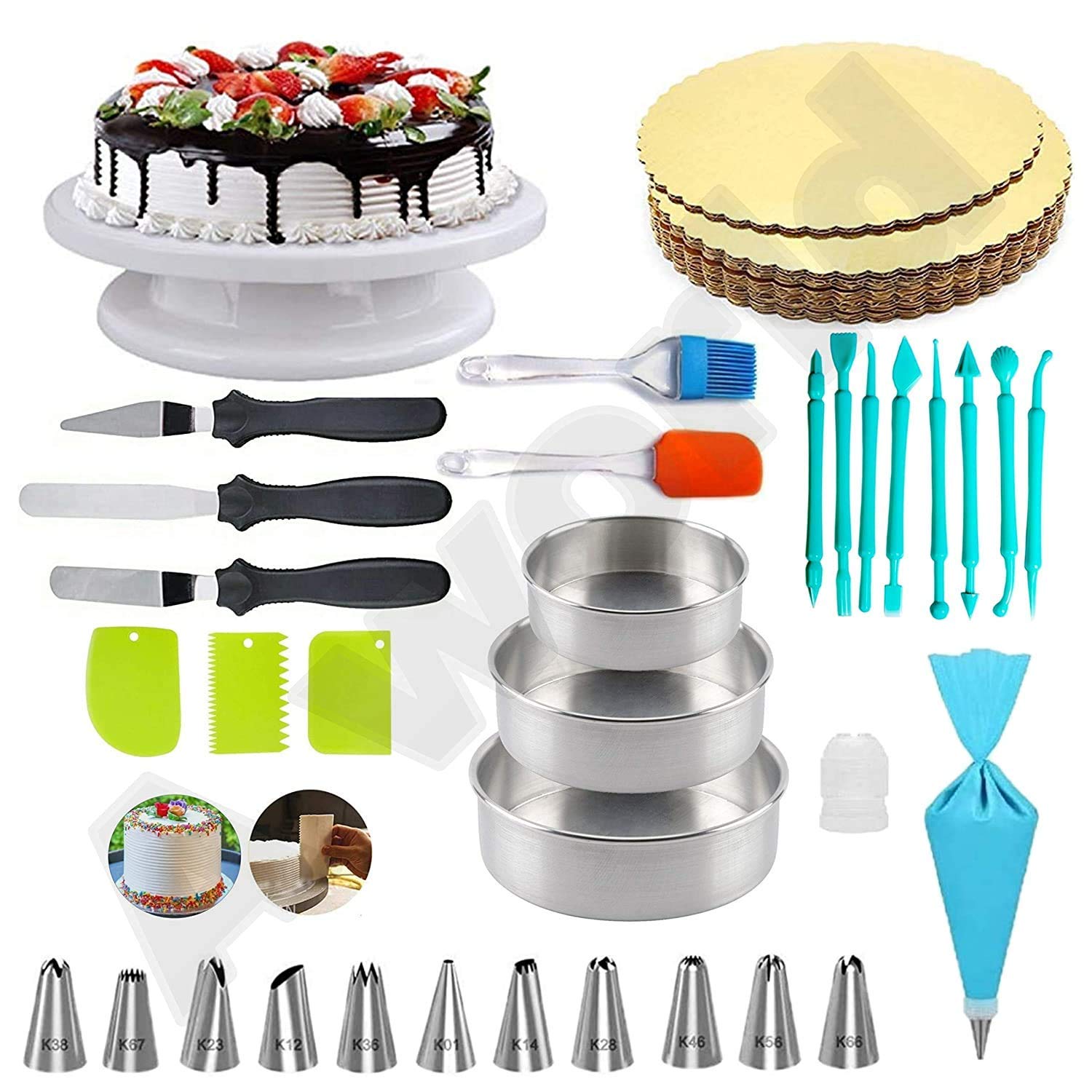 Buy Earth Cake Making Supplies Cake Turntable, Cake Mould, Nozzle Set