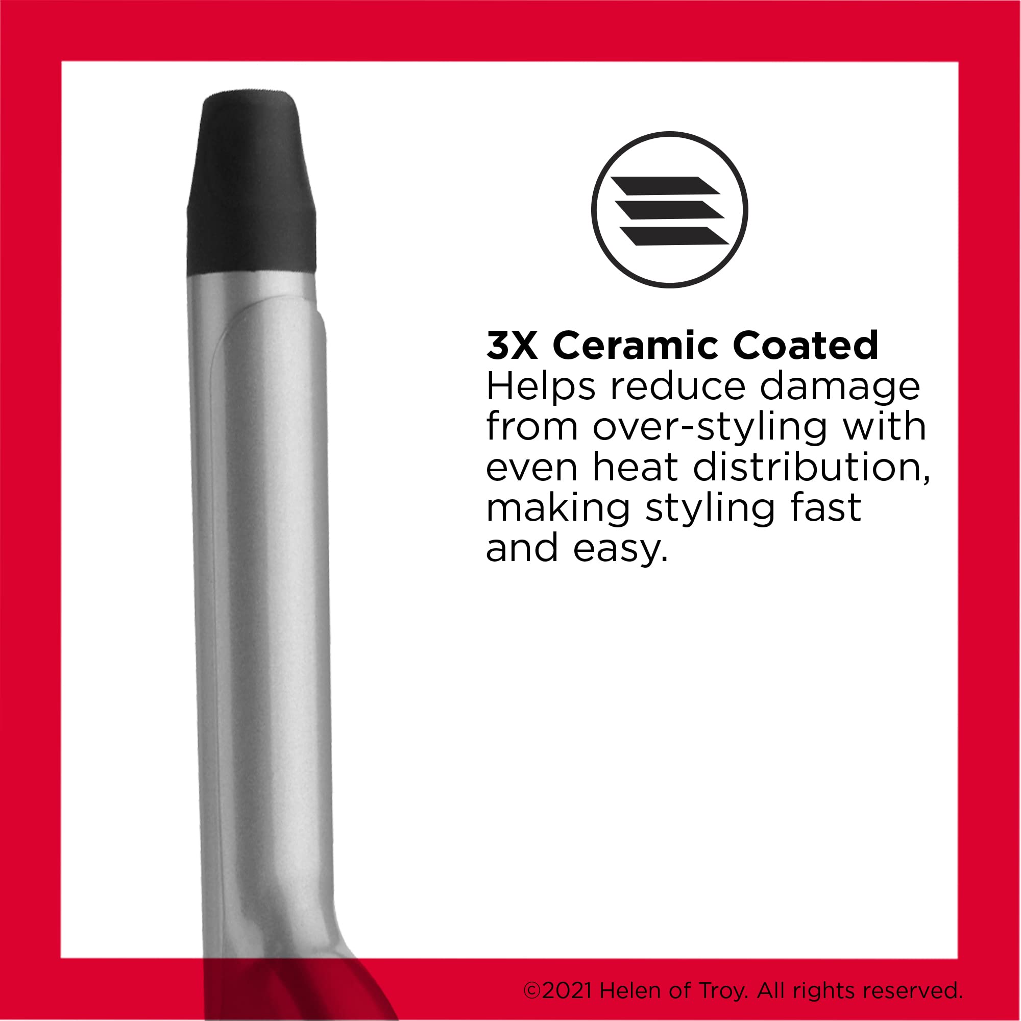 REVLON Perfect Heat Triple Ceramic Curling Iron | For Silky Smooth Tight Curls (3/4 in)