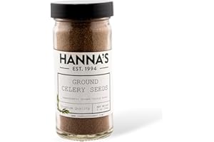 HANNA'S GOURMET Hanna's Celery Seeds Ground. Premium Quality, 4 fl oz Glass Jar