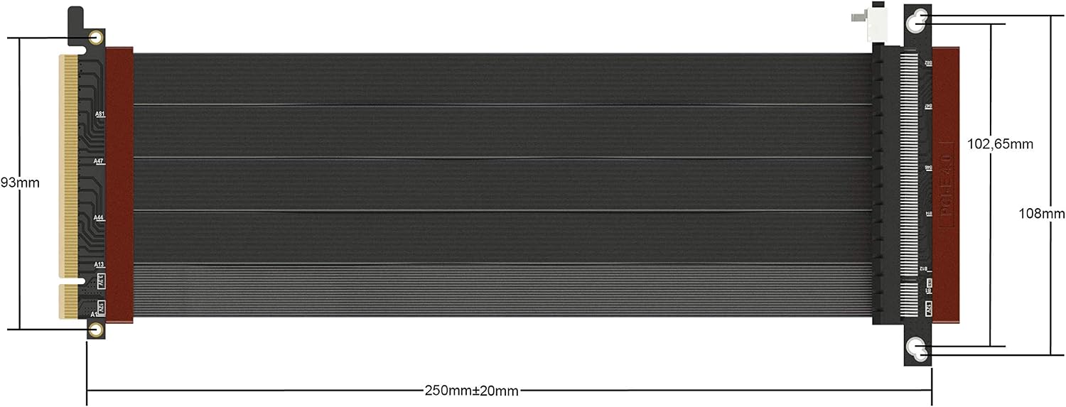 LINKUP - Ultra PCIe 4.0 X16 Riser Cable Shielded Extreme High-Speed Vertical Mount Gaming PCI Express Gen4 - Image 4